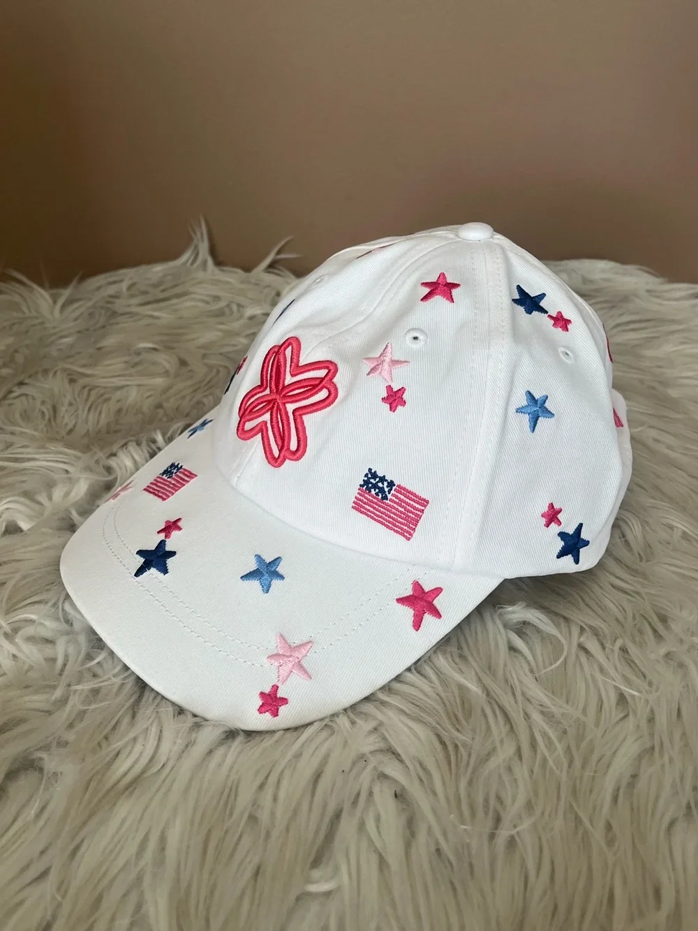 {Lilly Pulitzer} Embroidered Logo Hat in Resort White It's A 250th Celebration